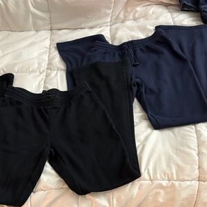 Black and Navy Bootcut Sweatpants